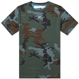 Off-White "Incompiuto" Camo Tee
